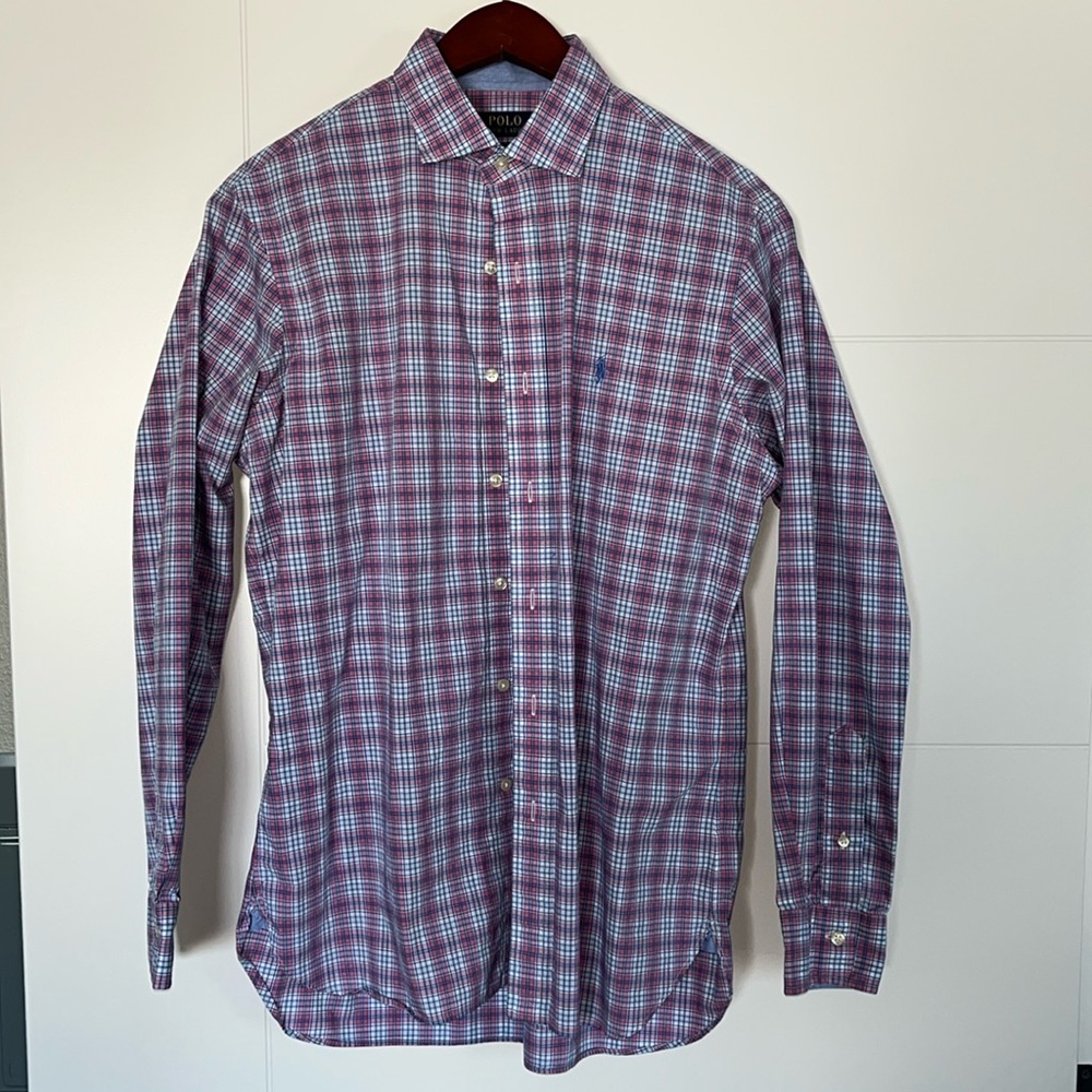 Men’s Polo Ralph Lauren Pink Button Down Shirt Size Medium